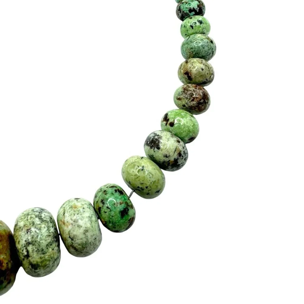 Jay King DTR Sterling Silver African Turquoise Beaded Necklace Statement Design - Picture 3 of 8